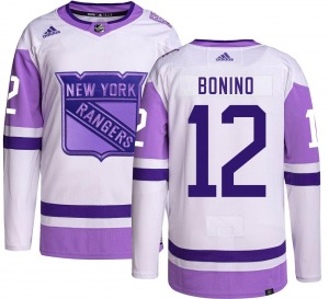 Adult Authentic New York Rangers Nick Bonino Hockey Fights Cancer Official Adidas Jersey