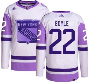 Adult Authentic New York Rangers Dan Boyle Hockey Fights Cancer Official Adidas Jersey