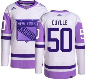 Adult Authentic New York Rangers Will Cuylle Hockey Fights Cancer Official Adidas Jersey