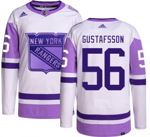 Adult Authentic New York Rangers Erik Gustafsson Hockey Fights Cancer Official Adidas Jersey