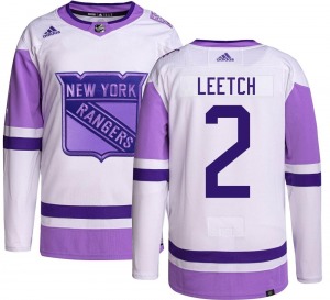 Adult Authentic New York Rangers Brian Leetch Hockey Fights Cancer Official Adidas Jersey