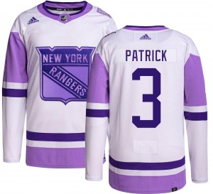 Adult Authentic New York Rangers James Patrick Hockey Fights Cancer Official Adidas Jersey