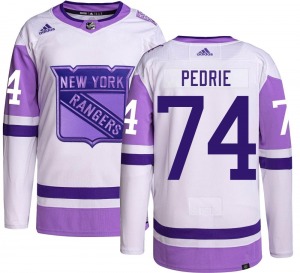 Adult Authentic New York Rangers Vince Pedrie Hockey Fights Cancer Official Adidas Jersey
