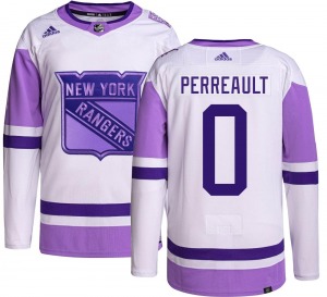 Adult Authentic New York Rangers Gabriel Perreault Hockey Fights Cancer Official Adidas Jersey