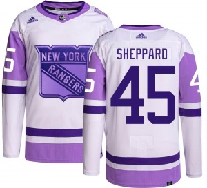 Adult Authentic New York Rangers James Sheppard Hockey Fights Cancer Official Adidas Jersey