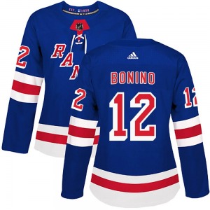Women's Authentic New York Rangers Nick Bonino Royal Blue Home Official Adidas Jersey