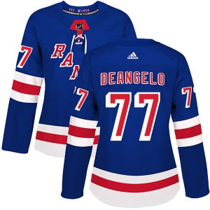 Women's Authentic New York Rangers Tony DeAngelo Royal Blue Home Official Adidas Jersey