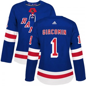 Women's Authentic New York Rangers Eddie Giacomin Royal Blue Home Official Adidas Jersey