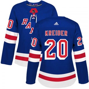 Women's Authentic New York Rangers Chris Kreider Royal Blue Home Official Adidas Jersey