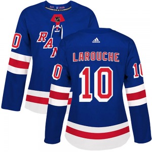 Women's Authentic New York Rangers Pierre Larouche Royal Blue Home Official Adidas Jersey