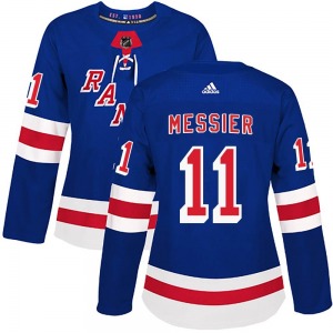 Women's Authentic New York Rangers Mark Messier Royal Blue Home Official Adidas Jersey