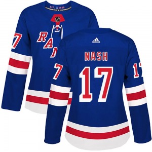 Women's Authentic New York Rangers Riley Nash Royal Blue Home Official Adidas Jersey