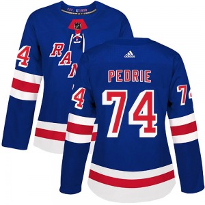 Women's Authentic New York Rangers Vince Pedrie Royal Blue Home Official Adidas Jersey