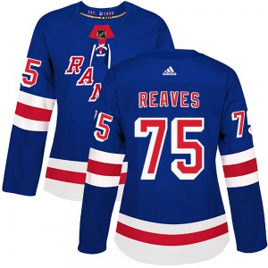 Women's Authentic New York Rangers Ryan Reaves Royal Blue Home Official Adidas Jersey