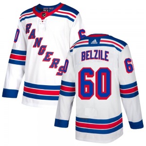 Youth Authentic New York Rangers Alex Belzile White Official Adidas Jersey