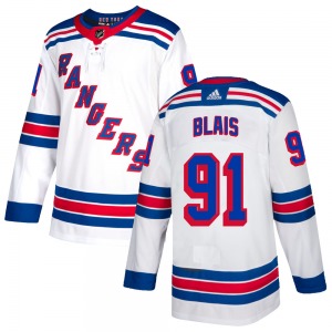 Youth Authentic New York Rangers Sammy Blais White Official Adidas Jersey