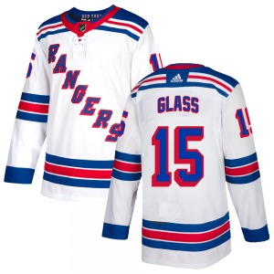 Youth Authentic New York Rangers Tanner Glass White Official Adidas Jersey