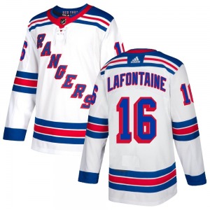 Youth Authentic New York Rangers Pat Lafontaine White Official Adidas Jersey