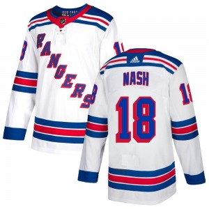 Youth Authentic New York Rangers Riley Nash White Official Adidas Jersey