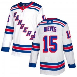 Youth Authentic New York Rangers Boo Nieves White Official Adidas Jersey