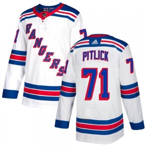Youth Authentic New York Rangers Tyler Pitlick White Official Adidas Jersey