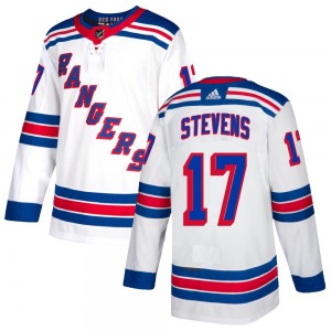 Youth Authentic New York Rangers Kevin Stevens White Official Adidas Jersey