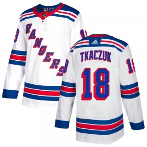 Youth Authentic New York Rangers Walt Tkaczuk White Official Adidas Jersey