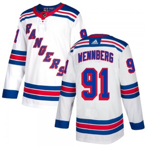 Youth Authentic New York Rangers Alex Wennberg White Official Adidas Jersey