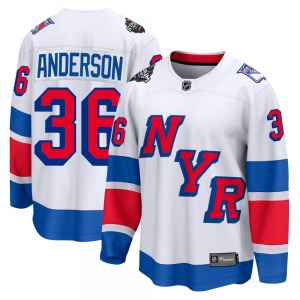 Adult Breakaway New York Rangers Glenn Anderson White 2024 Stadium Series Official Fanatics Branded Jersey