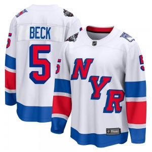 Adult Breakaway New York Rangers Barry Beck White 2024 Stadium Series Official Fanatics Branded Jersey