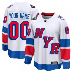 Adult Breakaway New York Rangers Custom White Custom 2024 Stadium Series Official Fanatics Branded Jersey