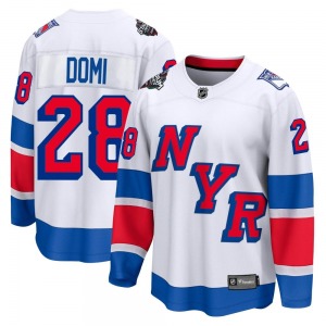 Adult Breakaway New York Rangers Tie Domi White 2024 Stadium Series Official Fanatics Branded Jersey