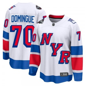 Adult Breakaway New York Rangers Louis Domingue White 2024 Stadium Series Official Fanatics Branded Jersey
