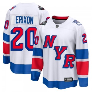 Adult Breakaway New York Rangers Jan Erixon White 2024 Stadium Series Official Fanatics Branded Jersey