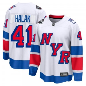 Adult Breakaway New York Rangers Jaroslav Halak White 2024 Stadium Series Official Fanatics Branded Jersey