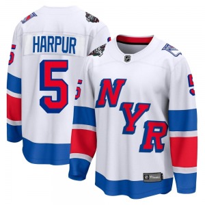 Adult Breakaway New York Rangers Ben Harpur White 2024 Stadium Series Official Fanatics Branded Jersey