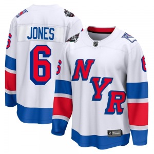 Adult Breakaway New York Rangers Zac Jones White 2024 Stadium Series Official Fanatics Branded Jersey