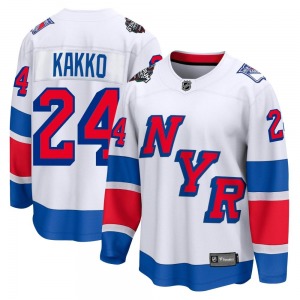 Adult Breakaway New York Rangers Kaapo Kakko White 2024 Stadium Series Official Fanatics Branded Jersey