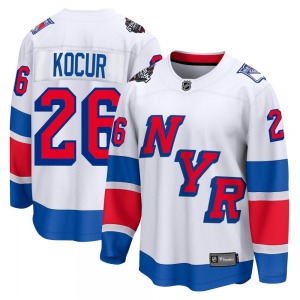 Adult Breakaway New York Rangers Joe Kocur White 2024 Stadium Series Official Fanatics Branded Jersey