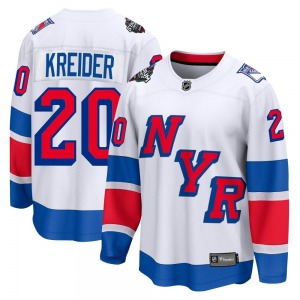 Adult Breakaway New York Rangers Chris Kreider White 2024 Stadium Series Official Fanatics Branded Jersey