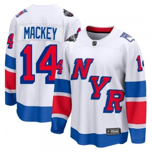 Adult Breakaway New York Rangers Connor Mackey White 2024 Stadium Series Official Fanatics Branded Jersey