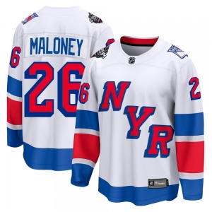 Adult Breakaway New York Rangers Dave Maloney White 2024 Stadium Series Official Fanatics Branded Jersey