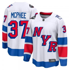 Adult Breakaway New York Rangers George Mcphee White 2024 Stadium Series Official Fanatics Branded Jersey