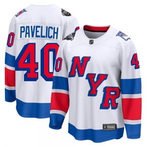 Adult Breakaway New York Rangers Mark Pavelich White 2024 Stadium Series Official Fanatics Branded Jersey