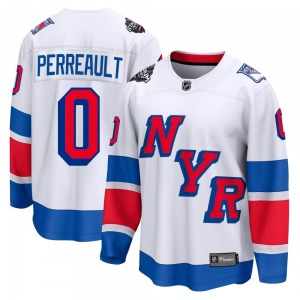 Adult Breakaway New York Rangers Gabriel Perreault White 2024 Stadium Series Official Fanatics Branded Jersey