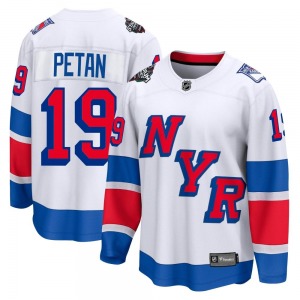 Adult Breakaway New York Rangers Nic Petan White 2024 Stadium Series Official Fanatics Branded Jersey