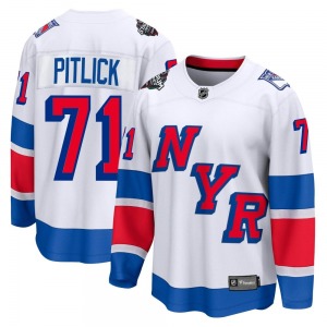 Adult Breakaway New York Rangers Tyler Pitlick White 2024 Stadium Series Official Fanatics Branded Jersey