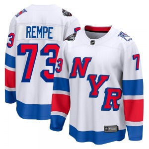 Adult Breakaway New York Rangers Matt Rempe White 2024 Stadium Series Official Fanatics Branded Jersey