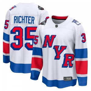 Adult Breakaway New York Rangers Mike Richter White 2024 Stadium Series Official Fanatics Branded Jersey