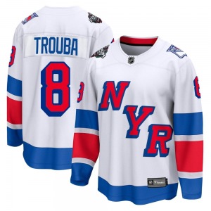 Adult Breakaway New York Rangers Jacob Trouba White 2024 Stadium Series Official Fanatics Branded Jersey